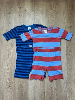 Hanna Andersson Short Johns Size 150 US 12 Bundle of 2 Pairs Blue Stripe